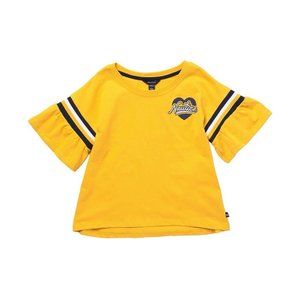 Nautica Short Ruffle Sleeve Knit Top NEW WITH TAGS